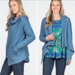 Matilda Jane Envision This Wrap Knit Cardigan Sweater
Blue S